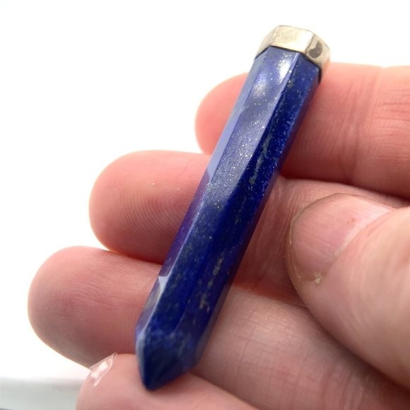 Lapis Lazuli 51.20ct Solid 925 Sterling Silver Pendant - Picture 1 of 7